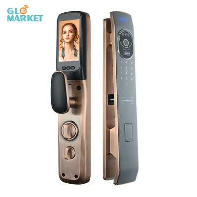Glomarket Tuya Wifi Door Lock Smart 3D Facial Finger Vein Recognition Встроенный экран с зарядной батареей Cat's Eye
