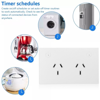 Glomarket Tuya Au Smart Wifi Socket Timer Беспроводная розетка с 2 usb-разъемами для работы с Alexa и Google Home