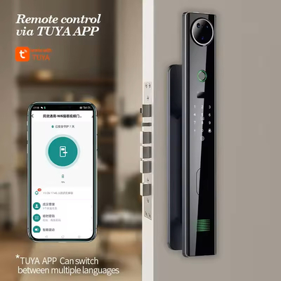Glomarket Tuya Умный 3D распознавание лица Автоматический замок Кошачий глаз Биометрический отпечаток пальцев Цифровой пароль Дверный замок