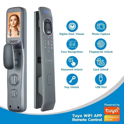 Glomarket Tuya Smart Door Lock 3D распознавание лиц Автоматические смарт-замки с камерой Умный биометрический дверной замок безопасности