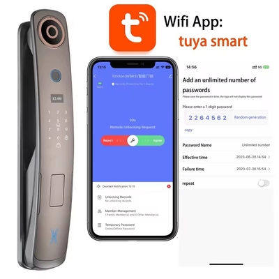 Glomarket 3d распознавание лиц умный дверной замок с камерой цифровой отпечаток полностью автоматические замки безопасности