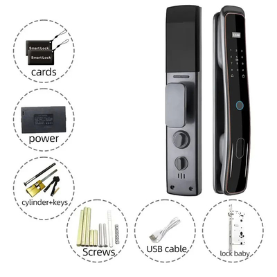 Glomarket Полностью автоматический Tuya Wifi Smart Door Lock Мобильный телефон Управление пальцем Цифровой пароль Умный замок с камерой