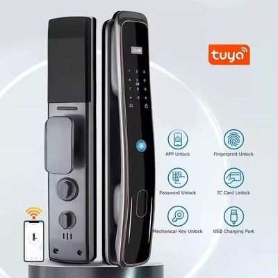 Glomarket Полностью автоматический Tuya Wifi Smart Door Lock Мобильный телефон Управление пальцем Цифровой пароль Умный замок с камерой