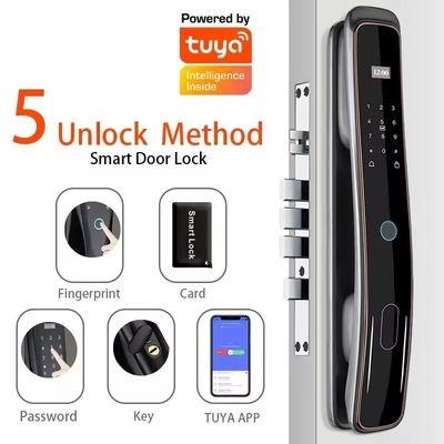Glomarket Полностью автоматический Tuya Wifi Smart Door Lock Мобильный телефон Управление пальцем Цифровой пароль Умный замок с камерой