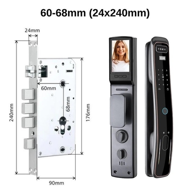 Glomarket Полностью автоматический Tuya Wifi Smart Door Lock Мобильный телефон Управление пальцем Цифровой пароль Умный замок с камерой