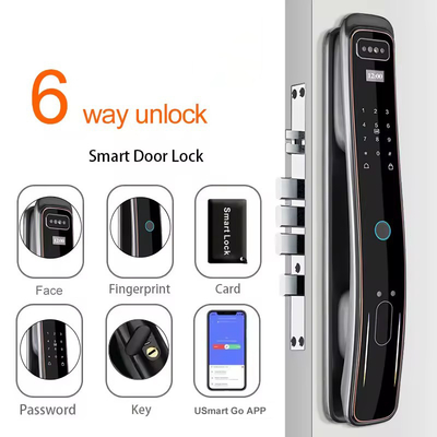 Glomarket Полностью автоматический Tuya Wifi Smart Door Lock Мобильный телефон Управление пальцем Цифровой пароль Умный замок с камерой