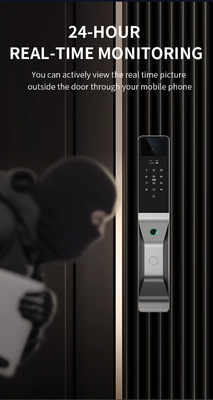 Glomarket Алюминиевый сплав Автоматический Tuya Smart Door Lock 3D распознавание лица видео интерком цифровой отпечаток пальца замок