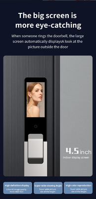 Glomarket Алюминиевый сплав Автоматический Tuya Smart Door Lock 3D распознавание лица видео интерком цифровой отпечаток пальца замок