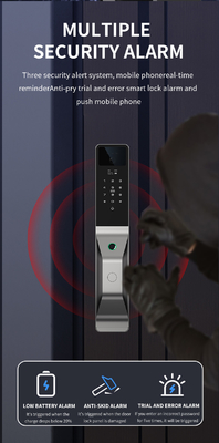 Glomarket Алюминиевый сплав Автоматический Tuya Smart Door Lock 3D распознавание лица видео интерком цифровой отпечаток пальца замок
