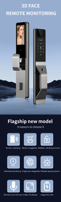 Glomarket Алюминиевый сплав Автоматический Tuya Smart Door Lock 3D распознавание лица видео интерком цифровой отпечаток пальца замок