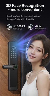 Glomarket Tuya Wifi Smart Lock Алюминиевые деревянные двери распознавание лица отпечатки пальцев биометрические отпечатки пальцев цифровой умный замок