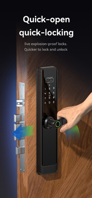 Glomarket Tuya Wifi Smart Lock Алюминиевые деревянные двери распознавание лица отпечатки пальцев биометрические отпечатки пальцев цифровой умный замок