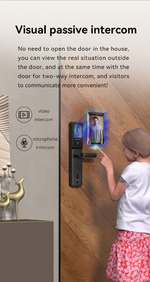 Glomarket Tuya Wifi Smart Lock Алюминиевые деревянные двери распознавание лица отпечатки пальцев биометрические отпечатки пальцев цифровой умный замок