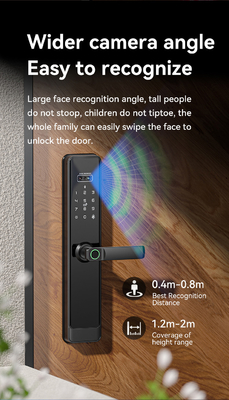 Glomarket Tuya Wifi Smart Lock Алюминиевые деревянные двери распознавание лица отпечатки пальцев биометрические отпечатки пальцев цифровой умный замок