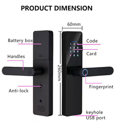 Glomarket Smart Cerradura Fechadura Digital Tuya Ttlock Lock Rfid Карта пароль Отпечаток пальца Умный дверной замок