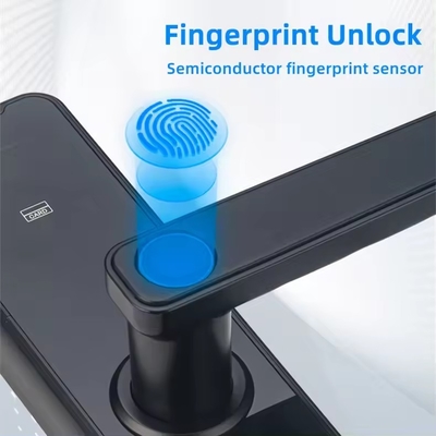 Glomarket Wifi Tuya Smart Door Lock Алюминиевый отпечаток пальца Пароль Карта Ключ Разблокировать Биометрический Цифровой Умный Замок