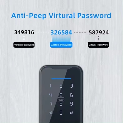 Glomarket Wifi Tuya Smart Door Lock Алюминиевый отпечаток пальца Пароль Карта Ключ Разблокировать Биометрический Цифровой Умный Замок