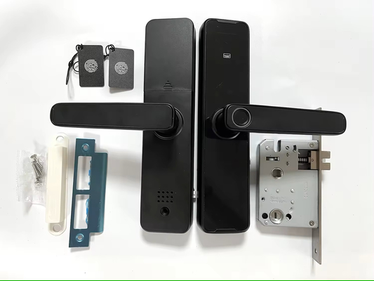 Glomarket Wifi Tuya Smart Door Lock Алюминиевый отпечаток пальца Пароль Карта Ключ Разблокировать Биометрический Цифровой Умный Замок