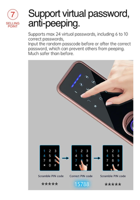 Glomarket Wifi Tuya Smart Door Lock Алюминиевый отпечаток пальца Пароль Карта Ключ Разблокировать Биометрический Цифровой Умный Замок