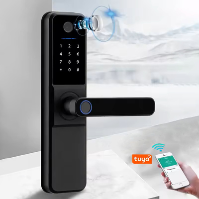 Гломаркет Wifi Биометрическое электронное приложение Tuya Удаленный смарт-замок Умный отпечаток пальца Замок двери с глазом кошки