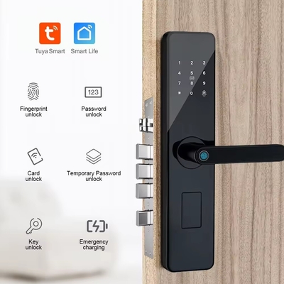 Гломаркет Домашняя квартира Туя Умный Wi-Fi Цифровой дверной замок Телефон APP Удаленное управление Безопасность Отпечатки пальцев Умный дверной замок