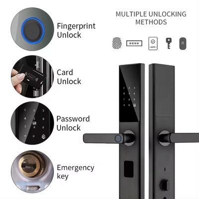 Glomarket Tuya Smart WiFi Digital Door Lock Code RFID IC Card Smartphone App Отключается биометрический отпечаток пальца Умный замок