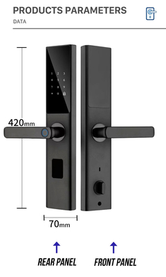 Glomarket Tuya Smart WiFi Digital Door Lock Code RFID IC Card Smartphone App Отключается биометрический отпечаток пальца Умный замок