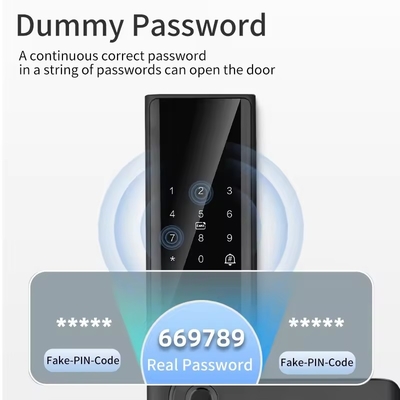 Glomarket Tuya Smart WiFi Digital Door Lock Code RFID IC Card Smartphone App Отключается биометрический отпечаток пальца Умный замок