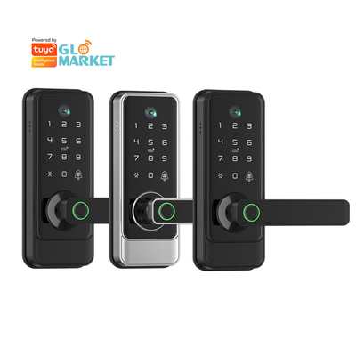 Glomarket Tuya Wifi Keyless Deadbolt Lock Serraduras Электрическая ручка Входная дверь с клавиатурой Умный отпечаток пальца Цифровой замок