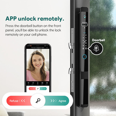 Glomarket Tuya 3d Face Cerradura Inteligente Автоматическая электрическая камера Wifi отпечаток пальцев Цифровой смарт-замок двери