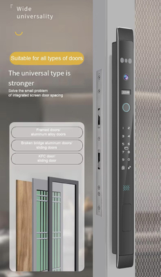 Glomarket Автоматический 3D Человек Умный Замок С Камерой Безопасности Биометрический Отпечатки пальцев Сдвижная Дверь Туя Умный Замок Двери