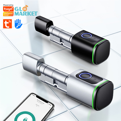 Glomarket Home Smart Door Lock Ttlock Smart Fingerprint Card Key Unlock Регулируемый цилиндр Euro Smart Lock Туя Приложение дверной замок