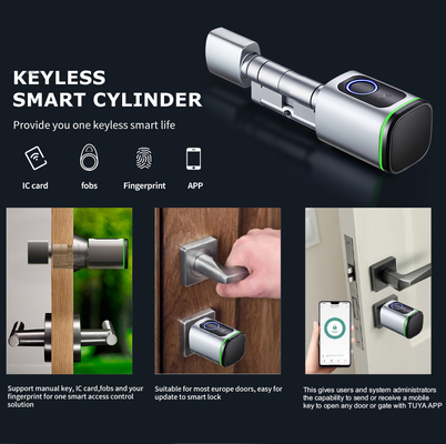 Glomarket Home Smart Door Lock Ttlock Smart Fingerprint Card Key Unlock Регулируемый цилиндр Euro Smart Lock Туя Приложение дверной замок