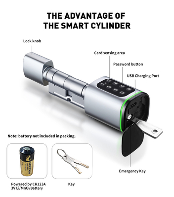 Glomarket Tuya Ttlock Smart Digital Keyless Door Lock Цилиндровый замок с комбинацией пароля и карты Электронный замок Цилиндры Smart Lock