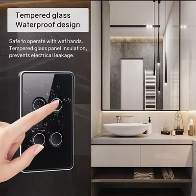 Tuya US Wifi / Зигби закаленное стекло Конкавный кнопка сенсорный свет переключатель 1/2/3/4 Ганг Wifi переключатель