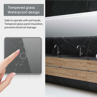 Glomarket Smart EU/UK 1-4Gang Wall Switch WIFI/Zigbee Glass Panel Light Switch Tuya Smart Switch с поддержкой Google Alexa