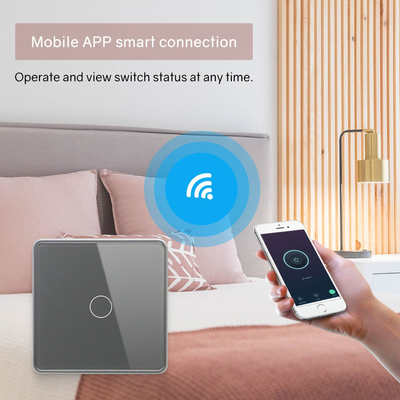 Glomarket Smart EU/UK 1-4Gang Wall Switch WIFI/Zigbee Glass Panel Light Switch Tuya Smart Switch с поддержкой Google Alexa