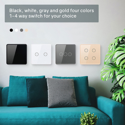 Glomarket Smart EU/UK 1-4Gang Wall Switch WIFI/Zigbee Glass Panel Light Switch Tuya Smart Switch с поддержкой Google Alexa