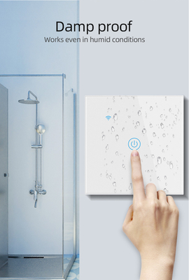 Glomarket EU 1/2/3/4 Gang Tuya Smart Switch Light Alexa Voice Control Touch Glass Wall Wireless WiFi Электрический переключатель