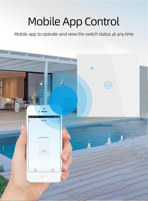 Glomarket EU 1/2/3/4 Gang Tuya Smart Switch Light Alexa Voice Control Touch Glass Wall Wireless WiFi Электрический переключатель
