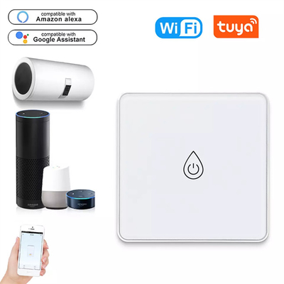 Glomarket Tuya Smart Glass Touch Button Wifi Smart Boiler Switch Alexa голосовое управление ЕС стандартный переключатель водонагревателя