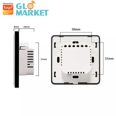Glomarket Tuya Smart Glass Touch Button Wifi Smart Boiler Switch Alexa голосовое управление ЕС стандартный переключатель водонагревателя