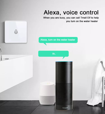 Glomarket Tuya Smart Glass Touch Button Wifi Smart Boiler Switch Alexa голосовое управление ЕС стандартный переключатель водонагревателя