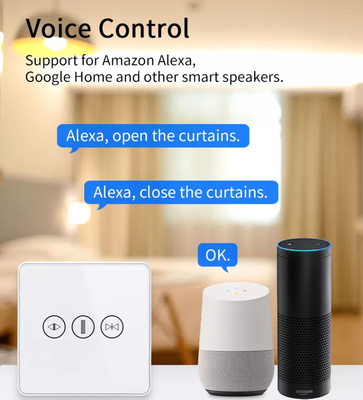 Умный переключатель занавески Wi-Fi / Zigbee голосовой контроль Google Assistant Умный стандартный экран с сенсорным экраном APP переключатель гаража