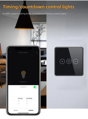 Стены касания панели Кристл стекла переключателя Glomarket Tuya Wifi свет Wi-Fi затемнителя переключателя умной беспроводной умный для умного дома