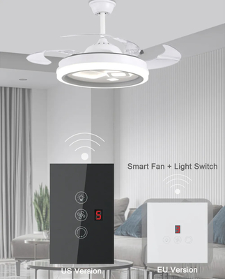 Glomarket Tuya Wifi Fan Light Switch Touch 3 в 1 Switch 5 скоростной регулировки потолок Фан переключатель для Alexa Google Home