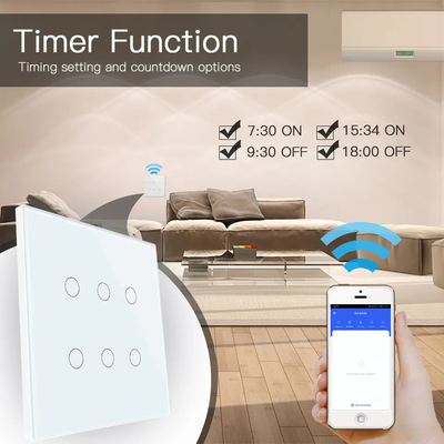 Glomarket Smart Wifi Бразилия 118*124 переключатель Работа с Google Alexa Assistant Tuya Smart Light Switch для дома