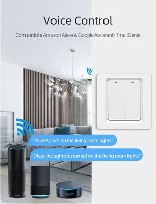 Glomarket Tuya WiFi Zigbee Smart Light Switch Push Button Wall Switch 1/2/3 Gang Работа с Alexa Google Home
