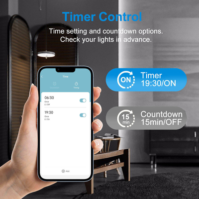 Glomarket Tuya Wifi Smart Wall Light Switch 1/2/3 Gang Support Voice/app/touch Control с дисплеем температуры
