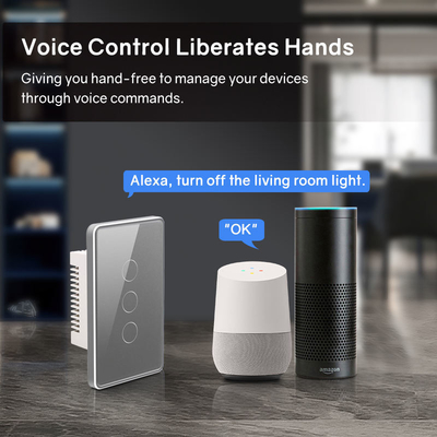 Glomarket Tuya Smart Switch Wifi US Электрический настенный переключатель Google Home Alexa Light Lamp Touch Switch Управление приложением